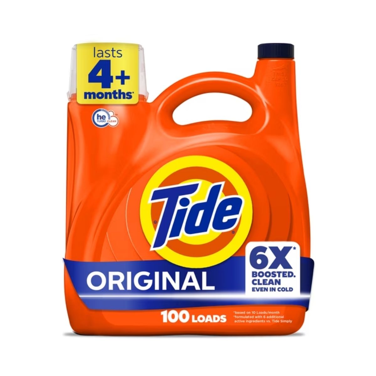 Tide Laundry Detergent Liquid with 6X Boosted Cleaning Power, Original Scent, 125 fl oz, 100 Loads