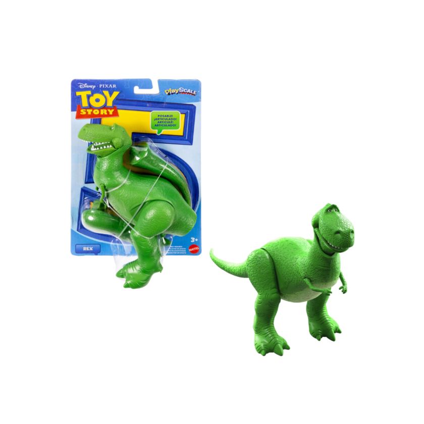 Disney and Pixar Toy Story Rex Action Figure 7.25 Inch Tall Dinosaur, 8 Posable Joints, Playscale