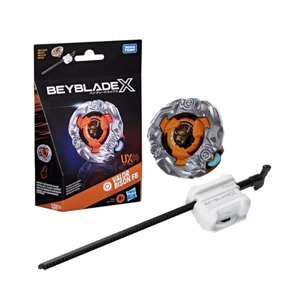 Beyblade X Valor Bison FB UX Infinity Starter Pack Set with Top & Launcher, Ages 8 and up