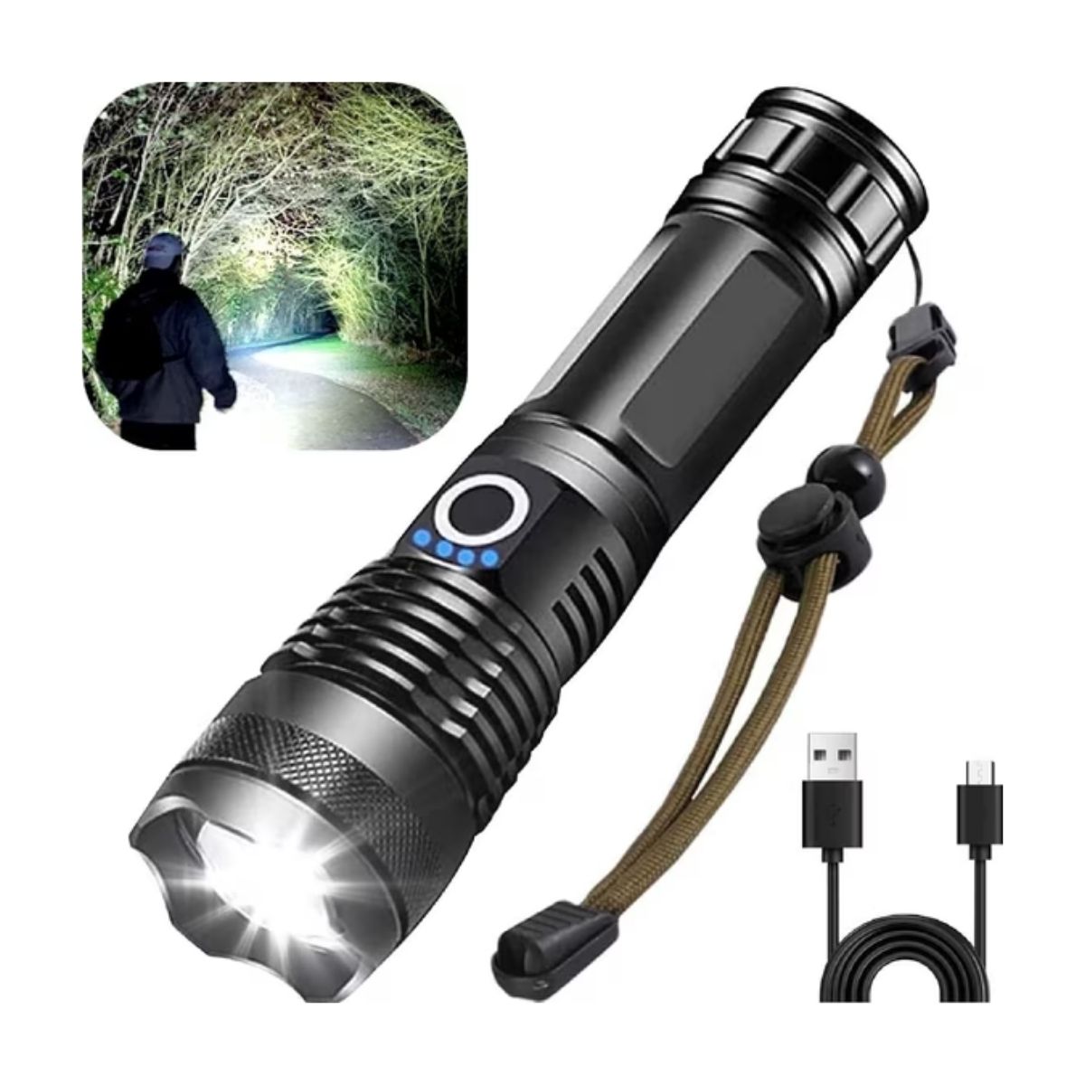 Mapskey 100000 High Lumens Flashlights,Usb Rechargeable Powerful Waterproof Super Very Bright Lighting